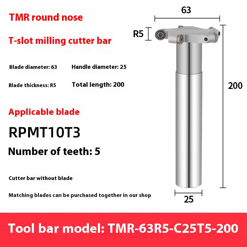 2066-CNC machining center TMR round nose T-slot milling cutter bar arc R2.5R3R4R5R6 slotted side and side cut shank Shandong Denso Pricision Tools Co.,Ltd.